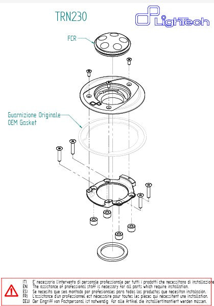 LighTech TRN230 anodised aluminium quick-release fuel cap for BMW S1000RR K67