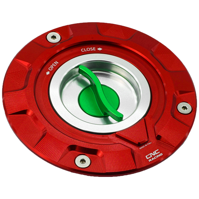 CNC Racing TS401R fuel cap Livery Tricolore anodised aluminium Ducati Panigale V4