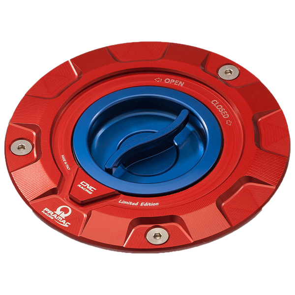 CNC Racing TS423PR Pramac Racing Limited Edition quick-release fuel cap for Ducati Panigale V4