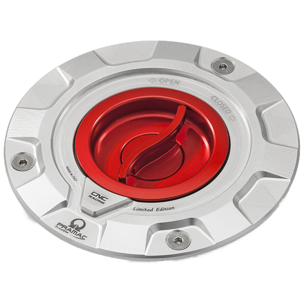 CNC Racing TS423PR Pramac Racing Limited Edition quick-release fuel cap for Ducati Panigale V4