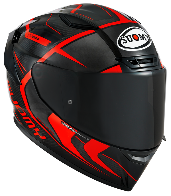 Suomy TX-Pro Carbon full-face helmet in Advance Rot Fluo gloss finish