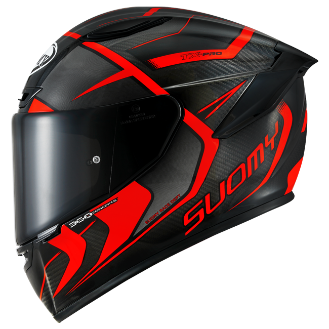 Suomy TX-Pro Carbon full-face helmet in Advance Rot Fluo gloss finish