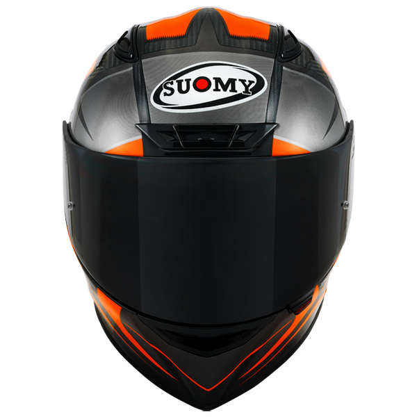 Suomy TX-Pro full-face carbon helmet in Advance Orange Fluo high-gloss finish