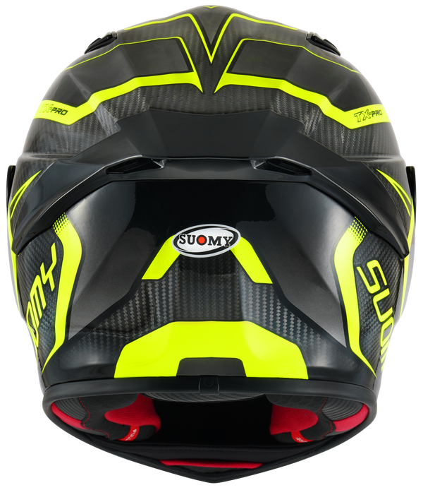 Suomy TX-Pro full-face carbon helmet in Advance Yellow Fluo finish