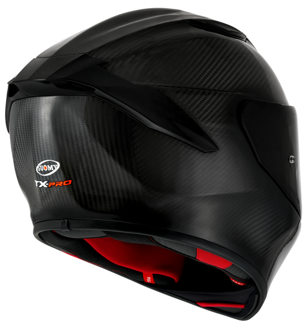 Suomy TX-Pro full-face helmet in gloss naked carbon finish