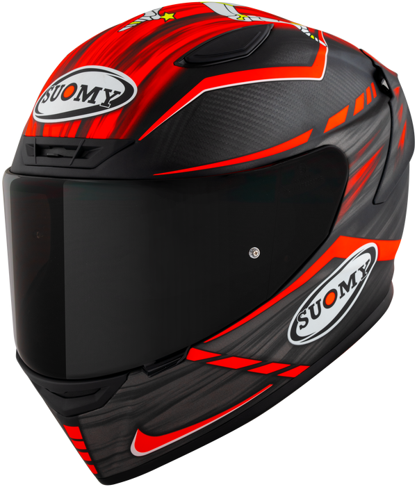 Suomy TX-Pro Carbon full-face helmet in Johnson Replica Matte Red finish