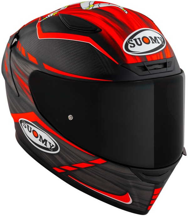 Suomy TX-Pro Carbon full-face helmet in Johnson Replica Matte Red finish