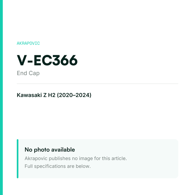 Akrapovic End Cap V-EC366 — placeholder, no manufacturer photo available