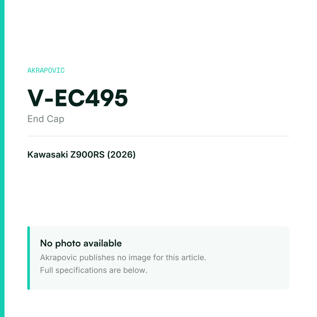 Akrapovic End Cap V-EC495 — placeholder, no manufacturer photo available