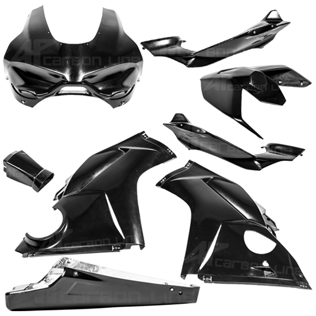 AP Carbon Line Lavatex complete fairing kit for Ducati Panigale V4/S 2025-2026, raw unpainted finish