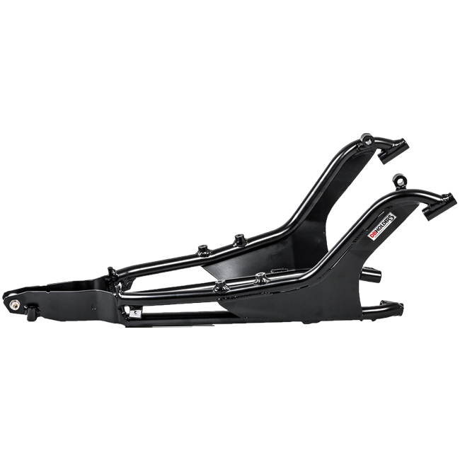 DB Holders aluminium subframe for Ducati Panigale V4 in black powder-coat finish
