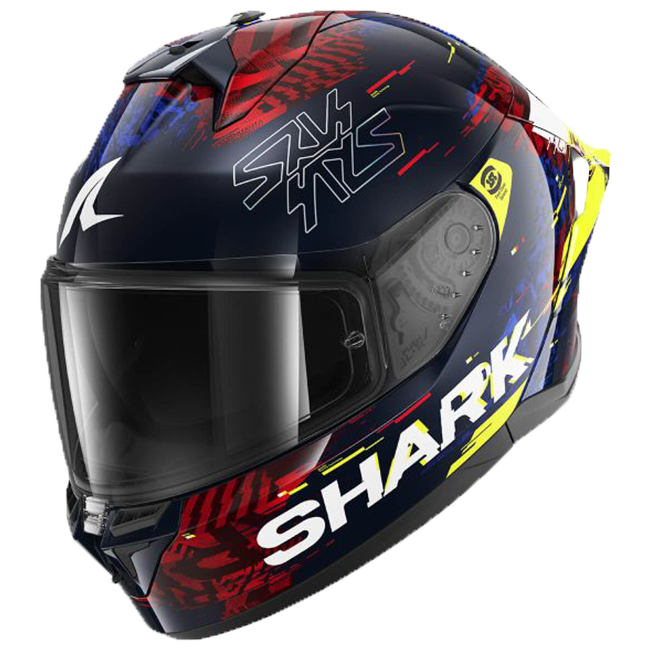 Shark Skwal Cup full-face helmet in Speed-Vib BRY red yellow blue graphic