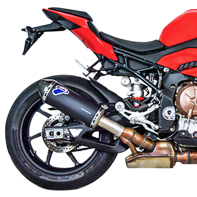 Termignoni Slip-On Titanium Black silencer fitted to BMW S1000RR K67