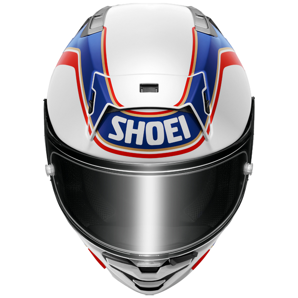 Shoei X-SPR PRO full-face racing helmet in Wayne Gardner Replica TC-2 blue white red livery