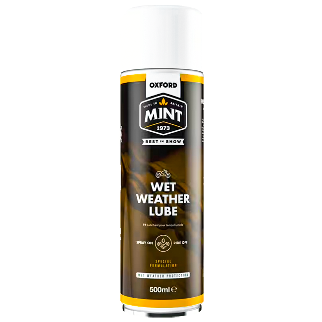 Oxford Mint Wet Weather Chain Lube 500ml aerosol spray can