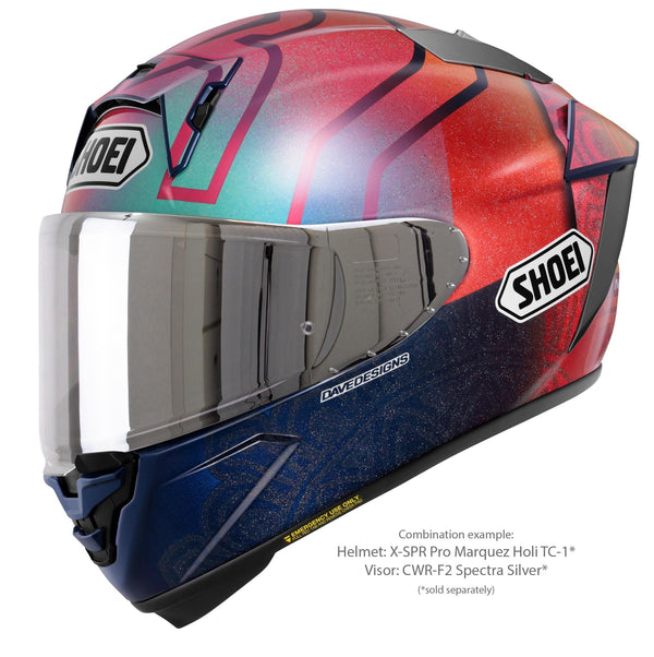Shoei CWR-F2PN silver mirrored visor for X-SPR PRO helmet