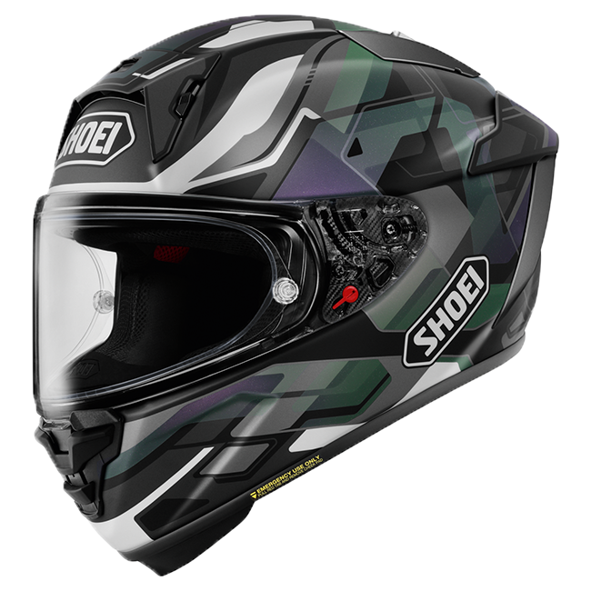 Shoei X-SPR PRO full-face racing helmet Valion TC-5 matte dark green grey purple