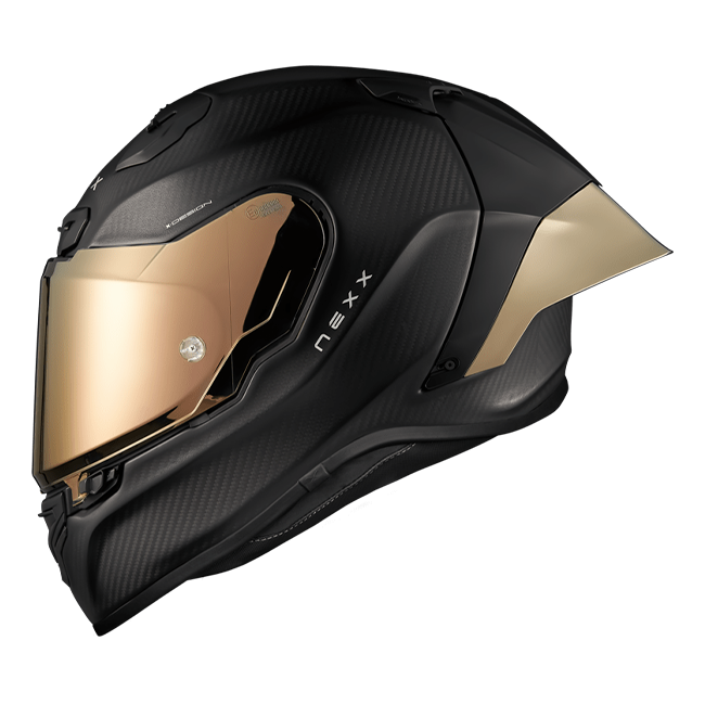 Nexx X.R3R Zero Pro 2 helmet in carbon gold matt finish