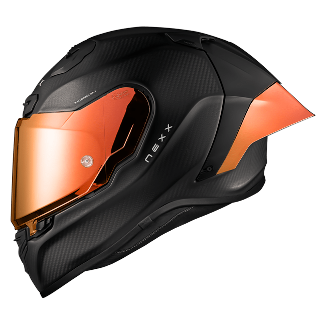 Nexx X.R3R Zero Pro 2 full-face helmet in matte red carbon finish
