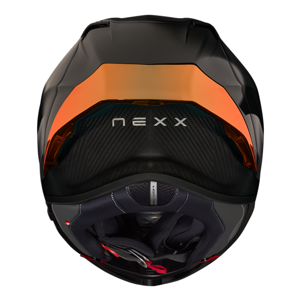 Nexx X.R3R Zero Pro 2 full-face helmet in matte red carbon finish