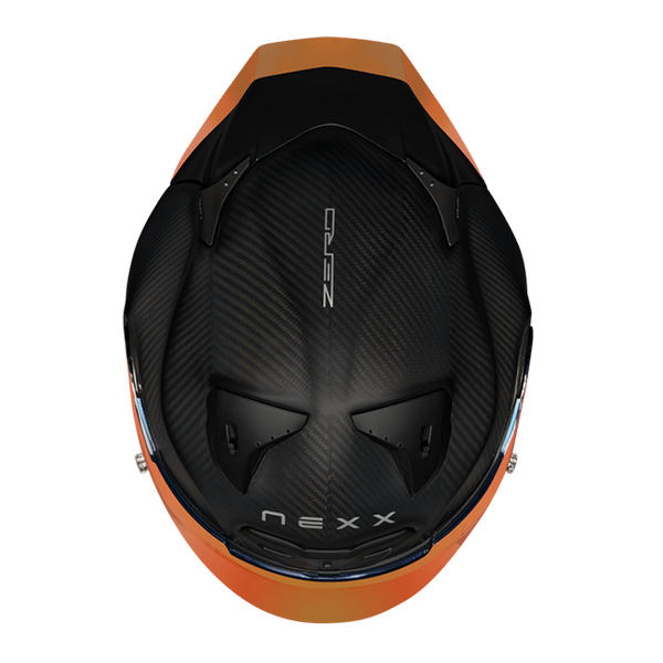 Nexx X.R3R Zero Pro 2 full-face helmet in matte red carbon finish