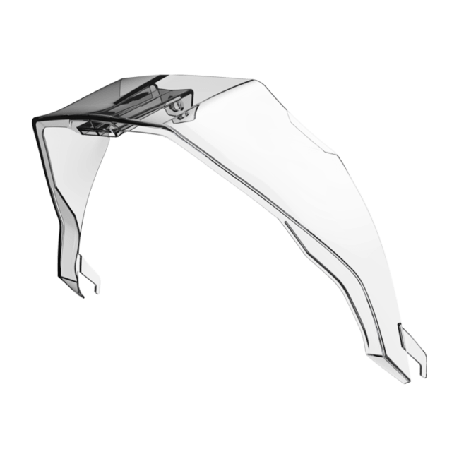 Nexx X.R3R helmet spoiler in clear transparent finish