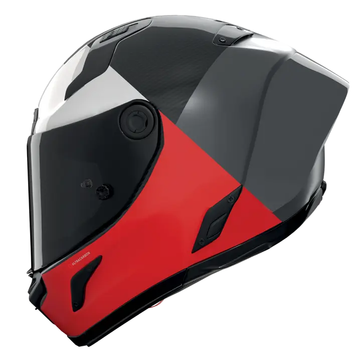 Nolan X-804 RS Ultra Carbon full-face helmet in Blocco Rot/Weiß 369 colourway