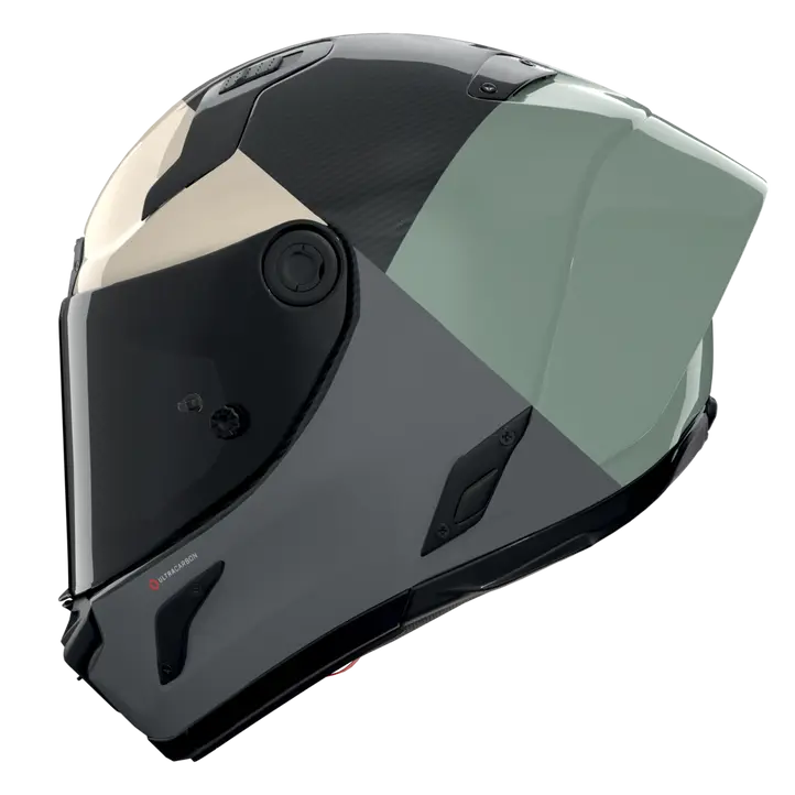 Nolan X-804 RS Ultra Carbon full-face helmet in Blocco Grüngrau/Anthrazit/Elfenbein 370 colourway
