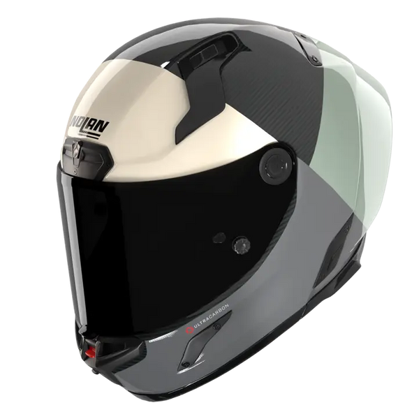 Nolan X-804 RS Ultra Carbon full-face helmet in Blocco Grüngrau/Anthrazit/Elfenbein 370 colourway