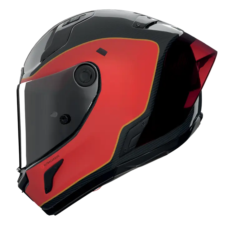 Nolan X-804 RS Ultra Carbon helmet in Asso di Picche 356 black grey red graphic