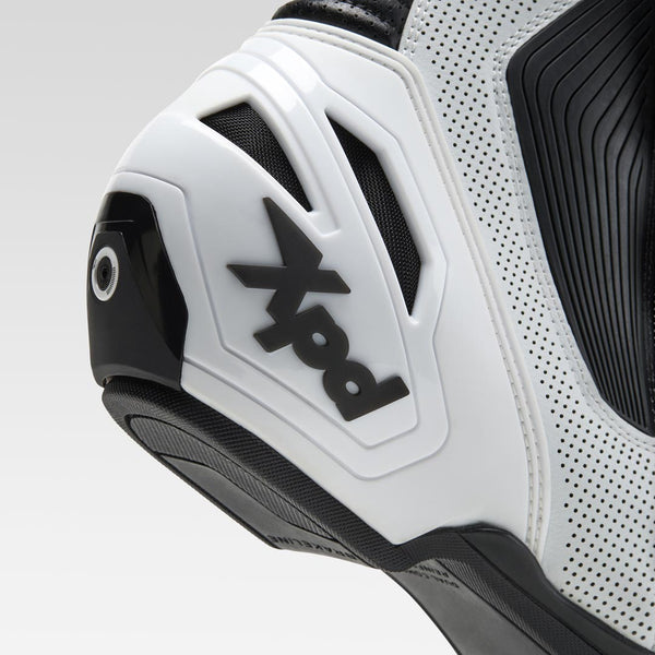 XPD XP9-S AIR perforated men's motorcycle boot in white and black