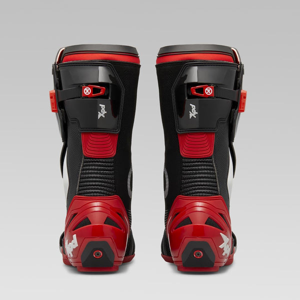 XPD XP9-S men's motorcycle boots in black and red