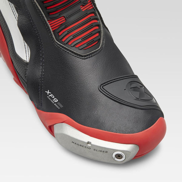 XPD XP9-S men's motorcycle boots in black and red