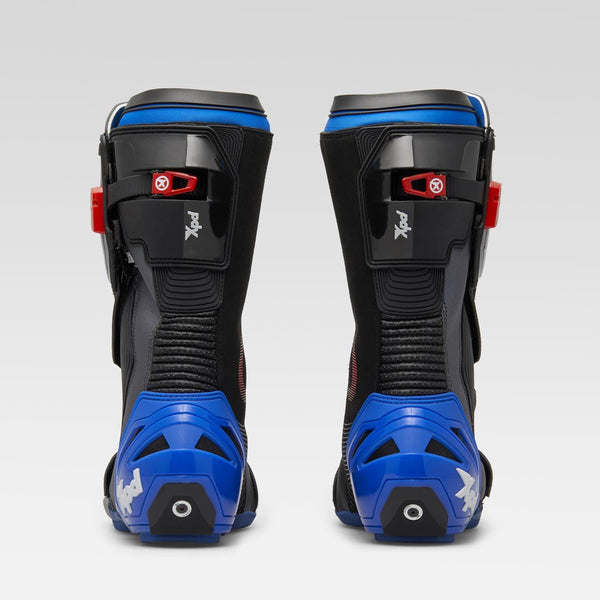 XPD XP9-S men's motorcycle racing boots in black and blue