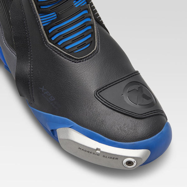XPD XP9-S men's motorcycle racing boots in black and blue