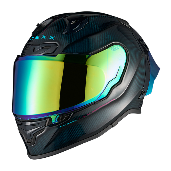 Nexx X.R3R Hadal Carbon Blue Turquoise full-face racing helmet