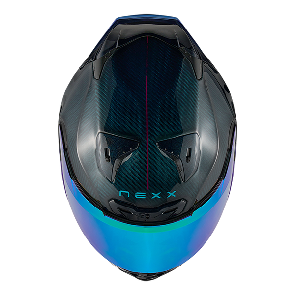 Nexx X.R3R Hadal Carbon Blue Turquoise full-face racing helmet