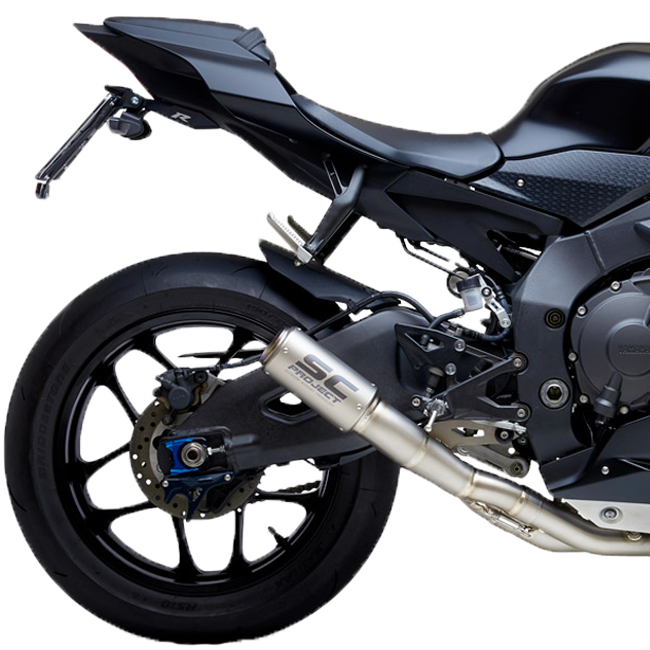 SC-Project CR-T slip-on silencer and titanium de-cat pipe for Yamaha YZF-R1 RN65