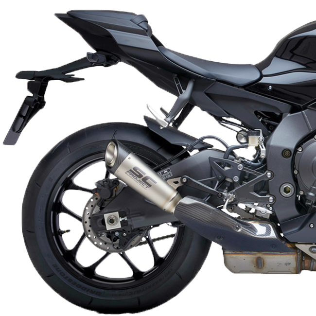 SC-Project S1 titanium slip-on silencer for Yamaha YZF-R1/M RN65 2020-2026