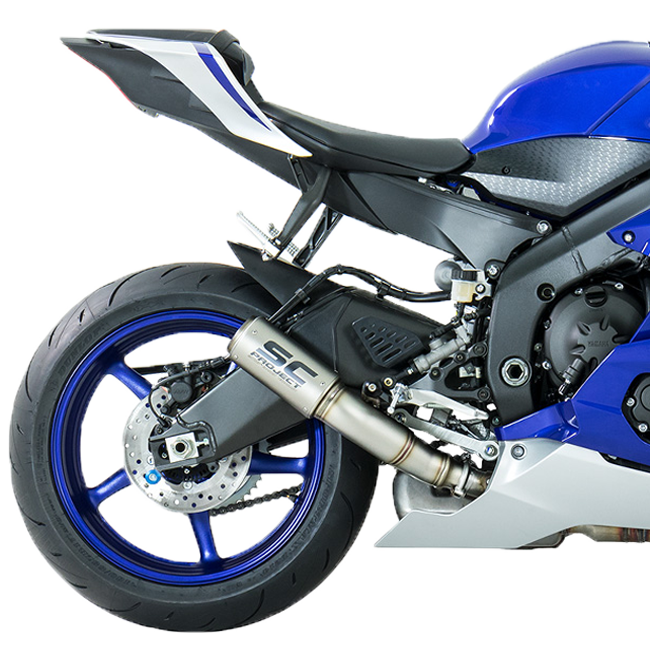 SC-Project CR-T HIGH slip-on silencer for Yamaha YZF-R6 RJ27 2017-2026