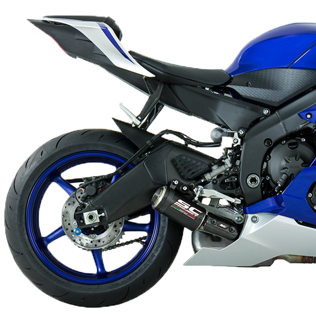 SC-Project CR-T LOW carbon slip-on silencer for Yamaha YZF-R6 RJ27 2017-2026 Y21A-L36C