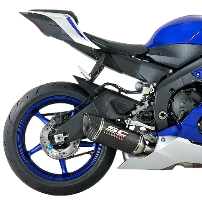 SC-Project SC1-R carbon slip-on silencer for Yamaha YZF-R6 RJ27 2017-2026