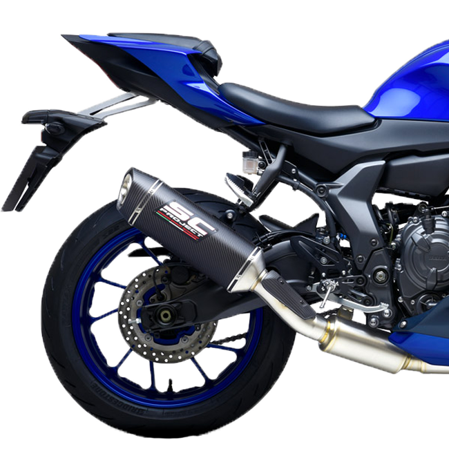SC-Project STREET SC1-S full exhaust system on Yamaha YZF-R7, carbon silencer