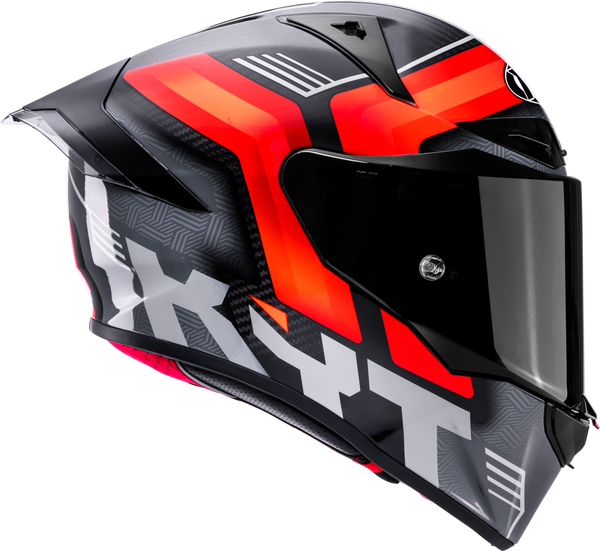 KYT R1R full-face racing helmet in Carbon Accelerator Red finish, SKU Y6R10003