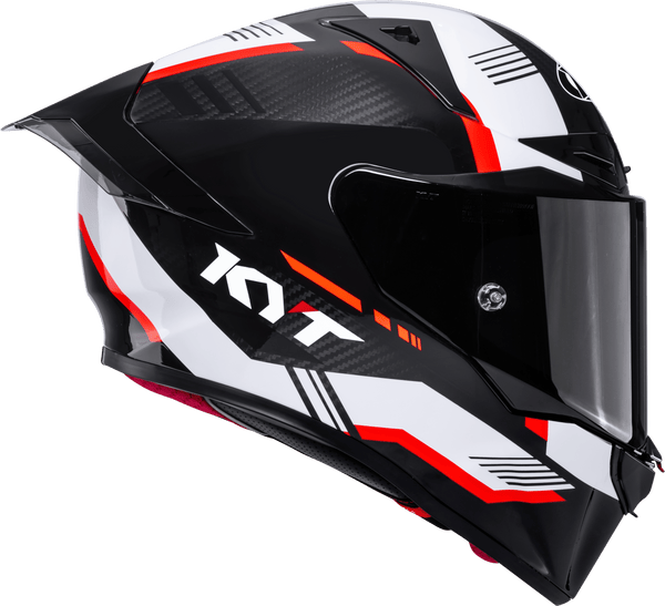 KYT R1R racing helmet in Carbon Zone Red finish, ECE 22.06 certified, part Y6R10007