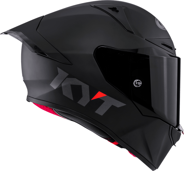 KYT R1R full-face racing helmet in plain matte black finish