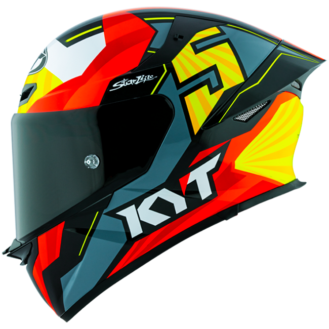 KYT TT-Revo full-face helmet in Flux graphic finish