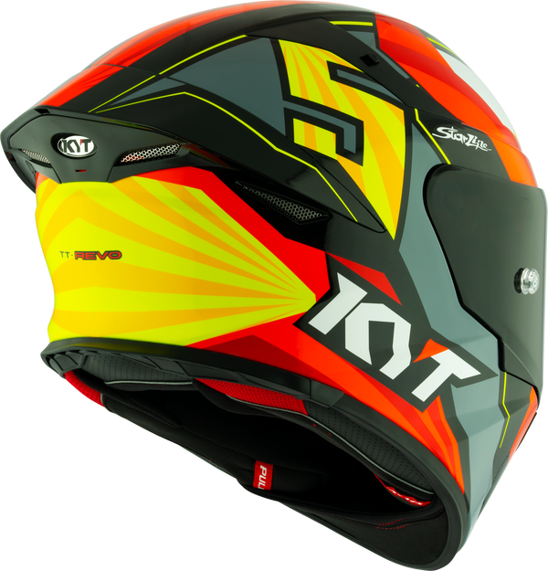 KYT TT-Revo full-face helmet in Flux graphic finish