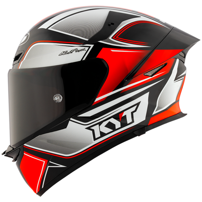KYT TT-Revo full-face helmet in Tourist Red Fluo finish, part Y6TR0012
