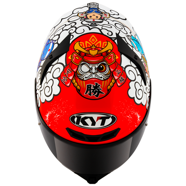 KYT TT-Revo full-face helmet in Sushi Time gloss graphic finish